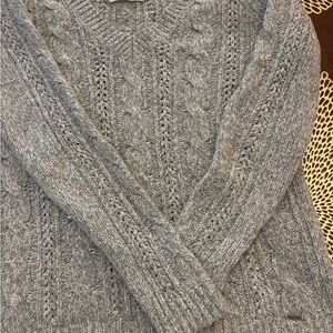 Hollister Heather Gray Knit Sweater